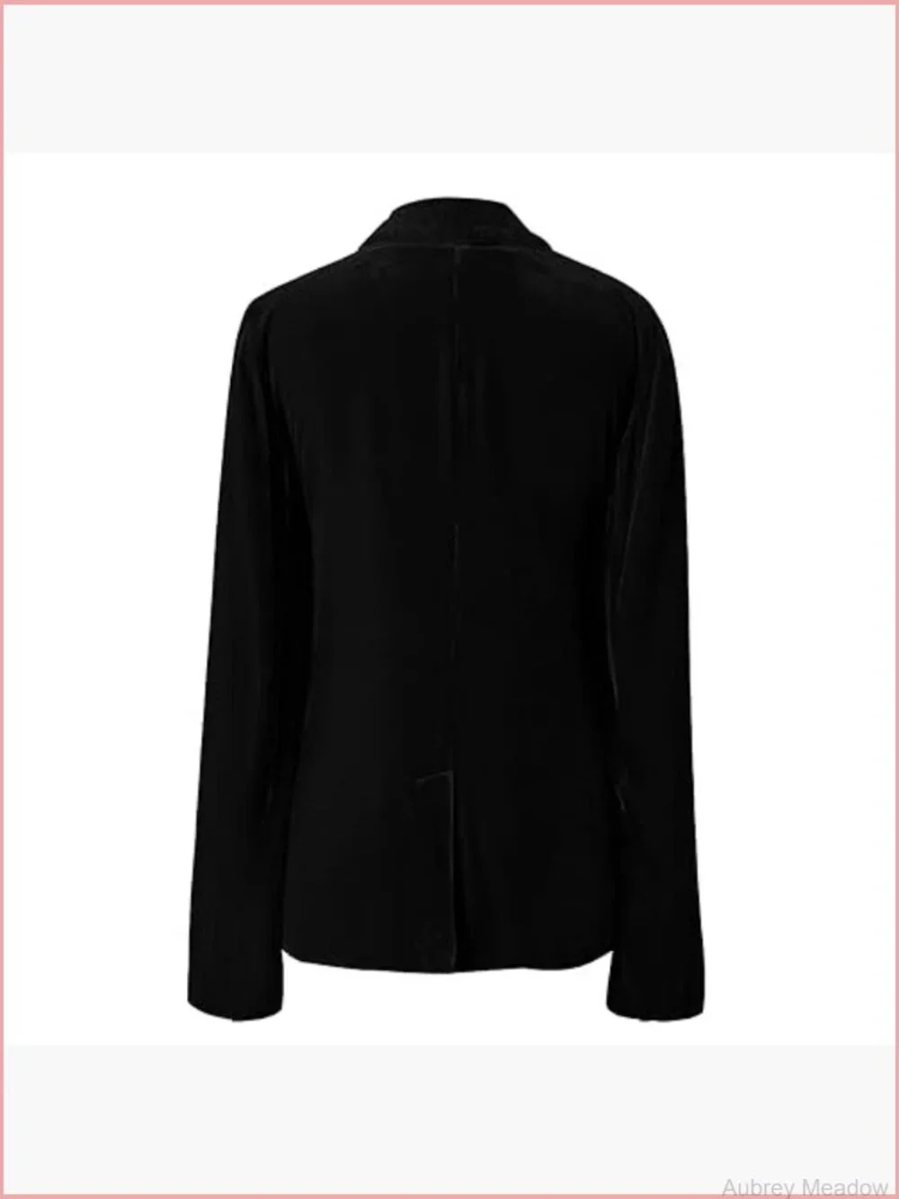 Velvet Blazer Notched Lapel Button Front Long Sleeve V Neck Blazers Jacket Coat